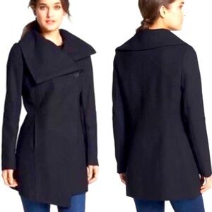 SAM EDELMAN // Navy Wool-Blend Pea Coat